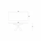 Table à manger en métal et plateau en céramique Made in Italy Design - Anaconda Viadurini