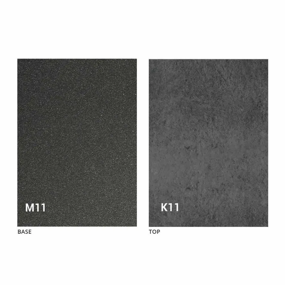 Table à manger en métal et plateau en céramique Made in Italy Design - Anaconda Viadurini