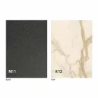 Table à manger en métal et plateau en céramique Made in Italy Design - Anaconda Viadurini