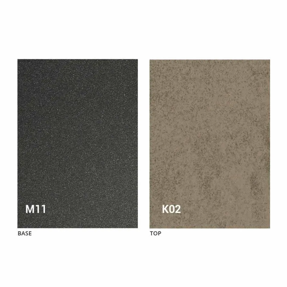 Table à manger en métal et plateau en céramique Made in Italy Design - Anaconda Viadurini