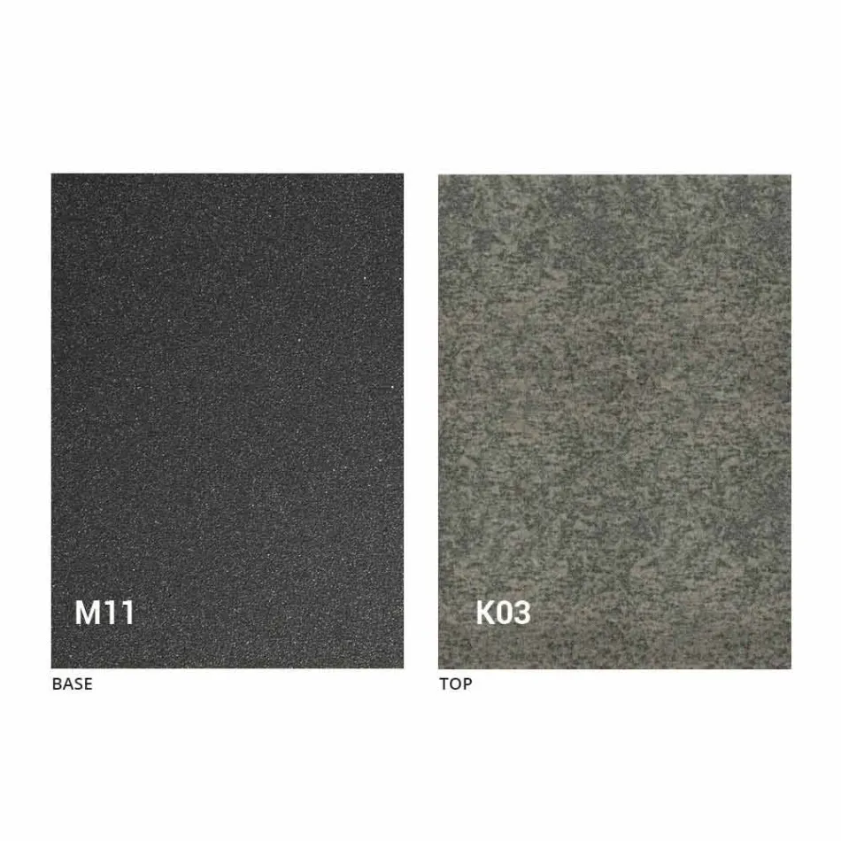 Table à manger en métal et plateau en céramique Made in Italy Design - Anaconda Viadurini