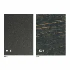 Table à manger en métal et plateau en céramique Made in Italy Design - Anaconda Viadurini