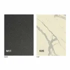 Table à manger en métal et plateau en céramique Made in Italy Design - Anaconda Viadurini