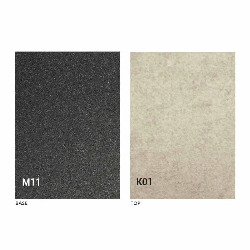 Table à manger en métal et plateau en céramique Made in Italy Design - Anaconda Viadurini