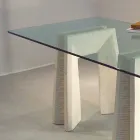 table à manger en pierre et cristal design moderne Arianna Viadurini