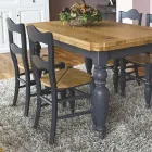 Table à manger en chêne noueux et 4 chaises incluses Made in Italy - Rafael Viadurini