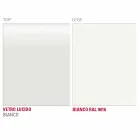 Table à manger en verre blanc et métal peint Made in Italy - Broche Viadurini