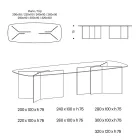 Table à manger en verre avec plateau rectangulaire Made in Italy - Charles Viadurini
