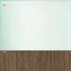 Table à manger en verre et pieds en chêne ou noyer Canaletto - Aschio Viadurini