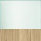 Table à manger en verre et pieds en chêne ou noyer Canaletto - Aschio Viadurini