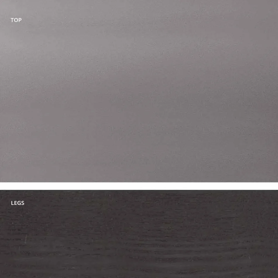 Table à manger en verre et bois massif fabriqué en Italie, Egisto Viadurini