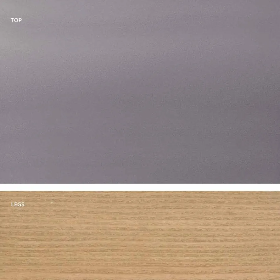 Table à manger en verre et bois massif fabriqué en Italie, Egisto Viadurini