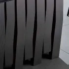 Table à manger en verre et bois massif fabriqué en Italie, Egisto Viadurini