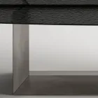 Table de salle à manger design fabriquée en Italie, en verre fusionné bronze ou fumé - Moro Viadurini
