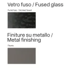 Table de salle à manger design fabriquée en Italie, en verre fusionné bronze ou fumé - Moro Viadurini