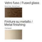 Table de salle à manger design fabriquée en Italie, en verre fusionné bronze ou fumé - Moro Viadurini