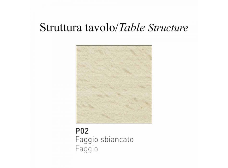 Table à manger en verre trempé et hêtre Made in Italy - Connubia Peeno Viadurini