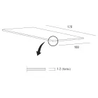 Table à manger de luxe en verre trempé et métal fabriquée en Italie - Carlino Viadurini