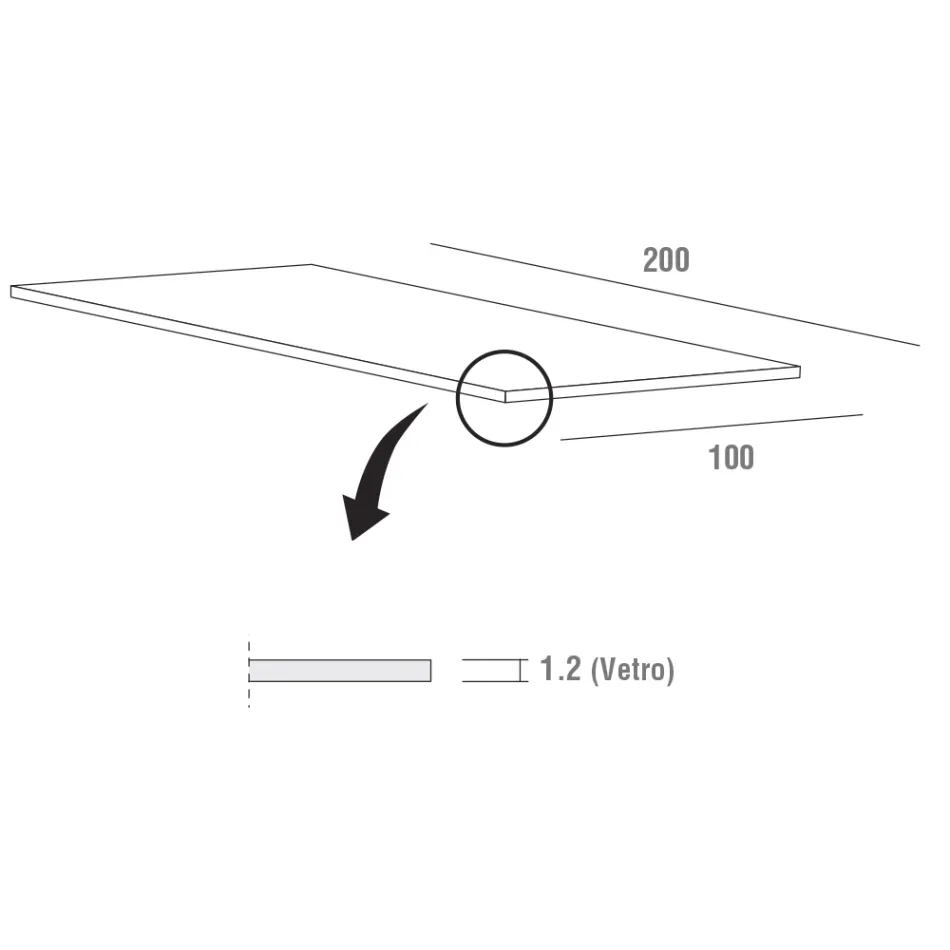 Table à manger de luxe en verre trempé et métal fabriquée en Italie - Carlino Viadurini