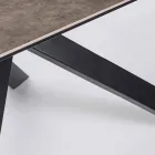 Table à manger moderne avec plateau en céramique et verre Homemotion - Ringo Viadurini
