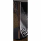 Table à manger moderne en grès et bois de frêne fabriqué en Italie - Croma Viadurini