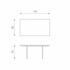 Table à manger moderne en placage de chêne, pieds en verre Nico Viadurini