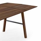 Table à manger moderne en bois de frêne avec détails noirs ou dorés - Andria Viadurini