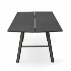 Table à manger moderne en bois de frêne avec détails noirs ou dorés - Andria Viadurini