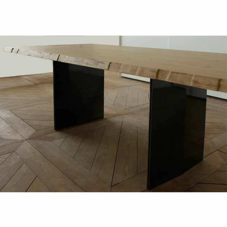 Table à manger moderne en chêne fabriquée en Italie 200x100cm Paul Viadurini