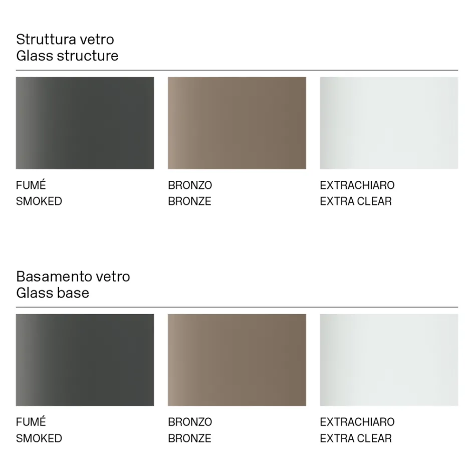 Table à manger ovale avec plateau et base en verre Made in Italy - Tiseo Viadurini