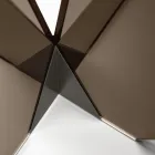 Table à manger ovale avec plateau et base en verre Made in Italy - Tiseo Viadurini