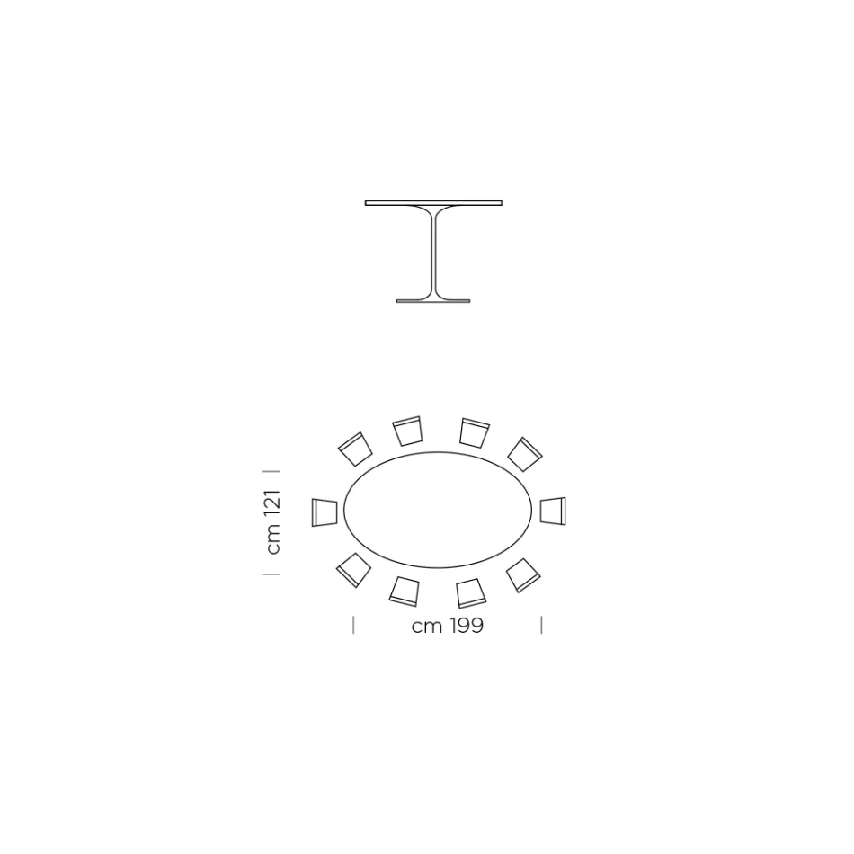 Table à manger ovale avec plateau Fenix de luxe fabriqué en Italie - Dollars Viadurini