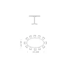 Table à manger ovale avec plateau Fenix de luxe fabriqué en Italie - Dollars Viadurini