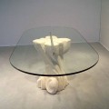 Table de design en pierre naturelle de Vicenza et cristal Afrodite