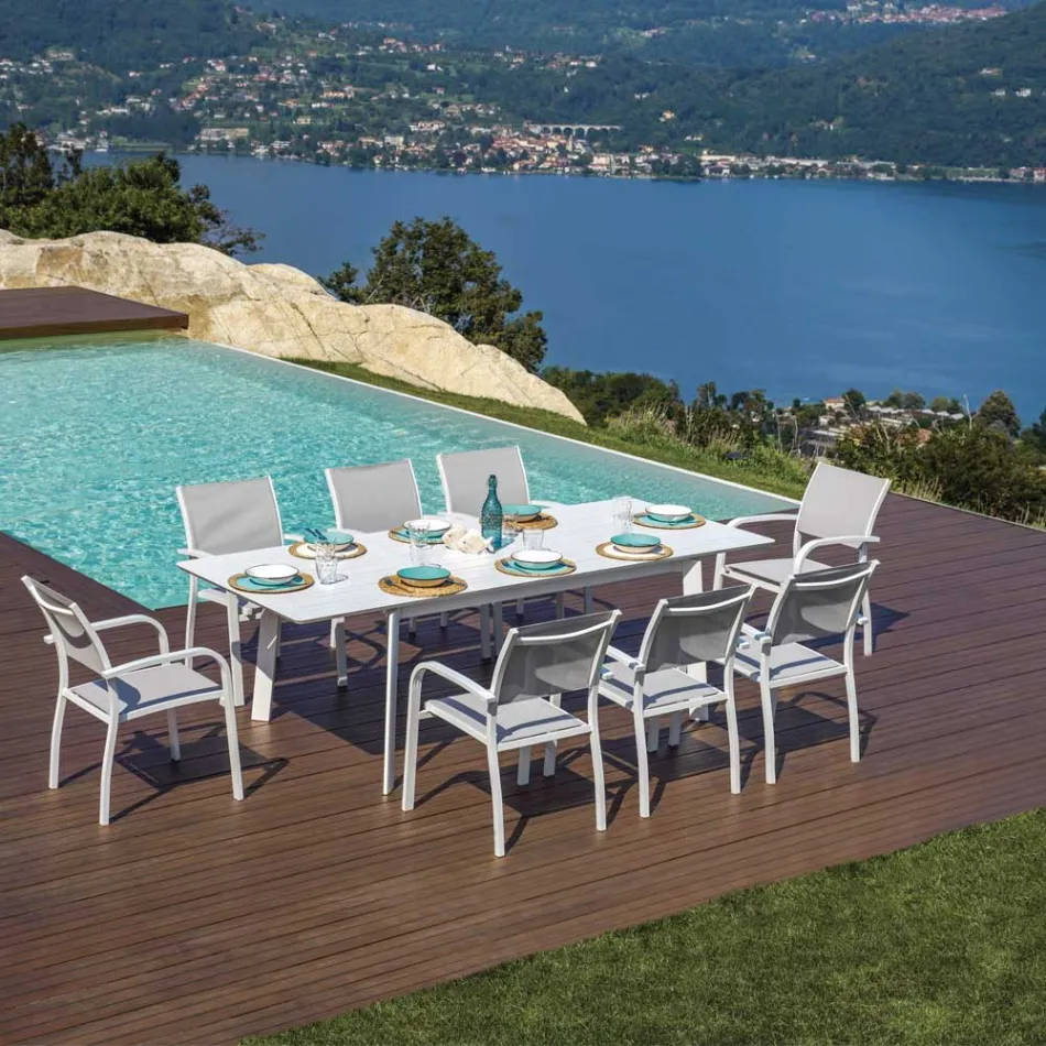 Table de jardin extensible jusqu'à 240 cm en aluminium - Levanto Viadurini