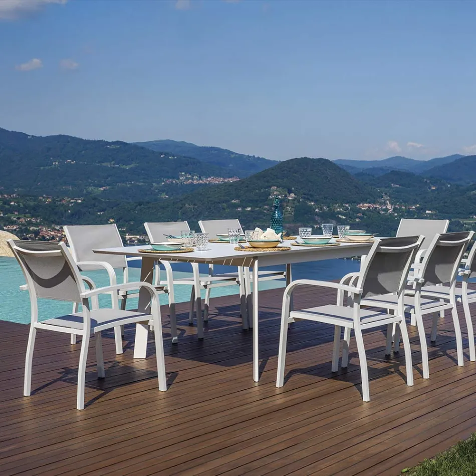 Table de jardin extensible jusqu'à 240 cm en aluminium - Levanto Viadurini