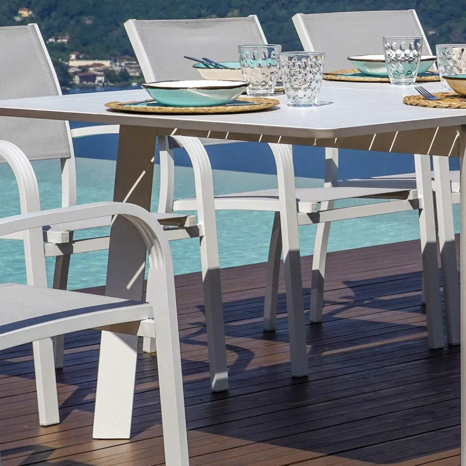 Table de jardin extensible jusqu'à 240 cm en aluminium - Levanto Viadurini