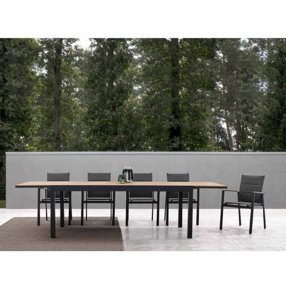 Table à manger d'extérieur avec plateau extensible jusqu'à 300 cm - Duffle Viadurini