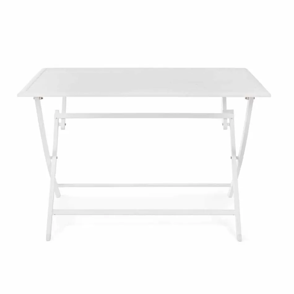 Table à manger d'extérieur en aluminium avec structure pliante - Hunt Viadurini