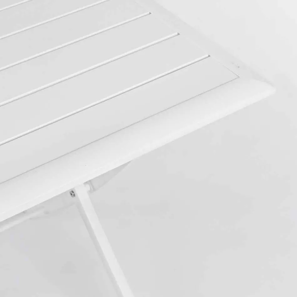 Table à manger d'extérieur en aluminium avec structure pliante - Hunt Viadurini