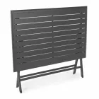 Table à manger d'extérieur en aluminium avec structure pliante - Hunt Viadurini