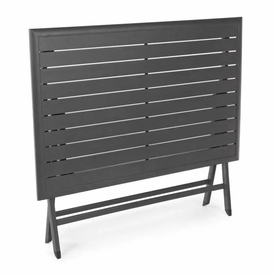 Table à manger d'extérieur en aluminium avec structure pliante - Hunt Viadurini