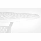 Table à manger d'extérieur en aluminium peint blanc ou anthracite - Quick Viadurini