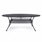 Table à manger d'extérieur en aluminium peint blanc ou anthracite - Quick Viadurini