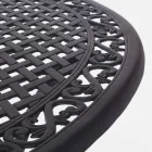 Table à manger d'extérieur en aluminium peint blanc ou anthracite - Quick Viadurini