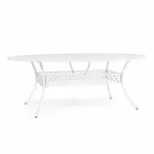Table à manger d'extérieur en aluminium peint blanc ou anthracite - Quick Viadurini