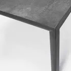 Table à manger d'extérieur en céramique et aluminium, Homemotion - Salem Viadurini