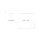 Table à manger de jardin en bois d'Iroko et grès Made in Italy - Bresson Viadurini