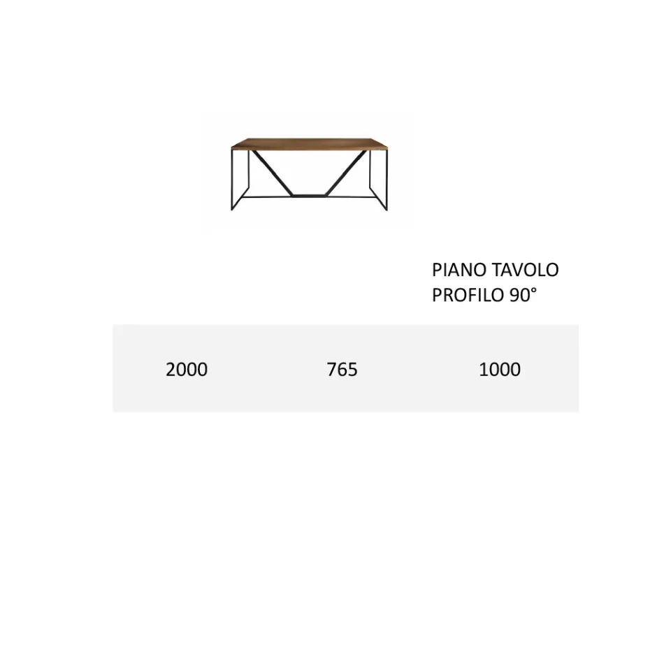 Plateau de table à manger en panneau latté massif fabriqué en Italie - Adelio Viadurini