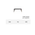 Plateau de table à manger en Mdf avec insert supérieur Made in Italy - Abisso Viadurini